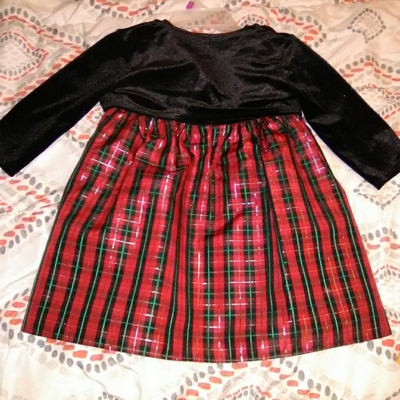 🌼George Christmas Dress with Black Suede Sweater - Picture 4 of 6